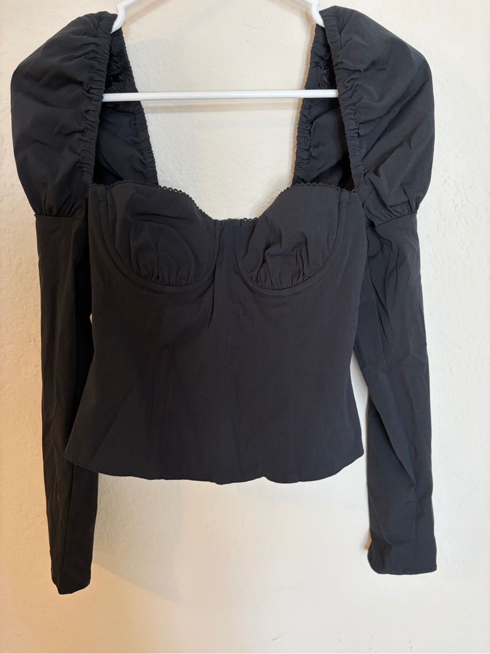 We Wore What black corset style top Womens size 4